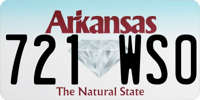 AR license plate 721WSO