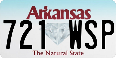 AR license plate 721WSP