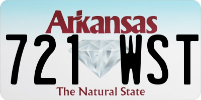 AR license plate 721WST