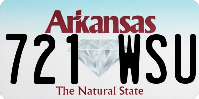 AR license plate 721WSU