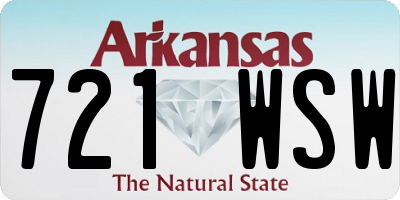 AR license plate 721WSW