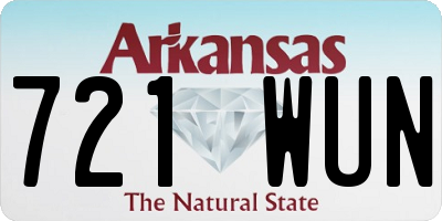 AR license plate 721WUN