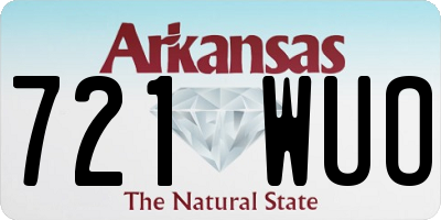 AR license plate 721WUO