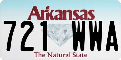 AR license plate 721WWA