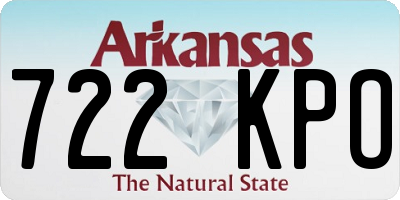 AR license plate 722KPO