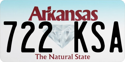 AR license plate 722KSA