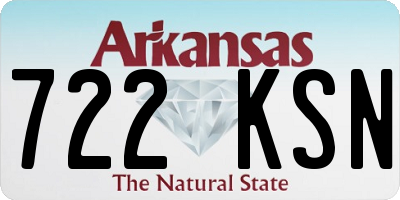 AR license plate 722KSN