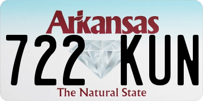 AR license plate 722KUN