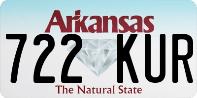 AR license plate 722KUR