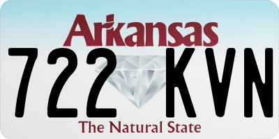 AR license plate 722KVN