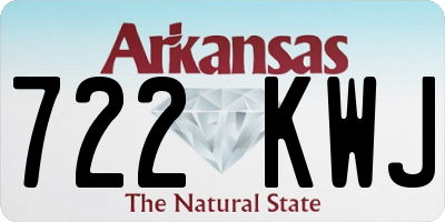 AR license plate 722KWJ