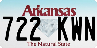 AR license plate 722KWN