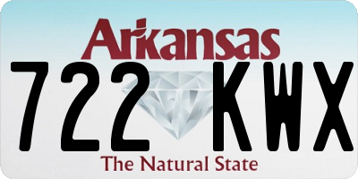 AR license plate 722KWX
