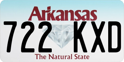 AR license plate 722KXD