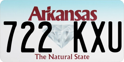 AR license plate 722KXU