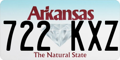 AR license plate 722KXZ