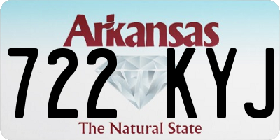 AR license plate 722KYJ