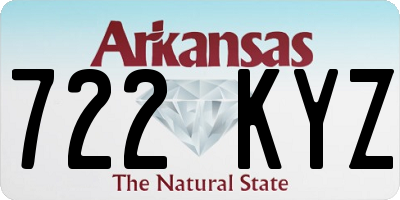 AR license plate 722KYZ