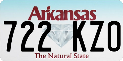 AR license plate 722KZO