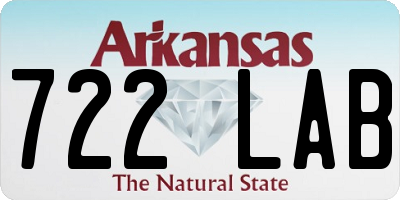 AR license plate 722LAB