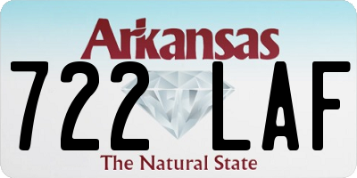 AR license plate 722LAF