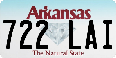 AR license plate 722LAI