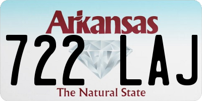 AR license plate 722LAJ