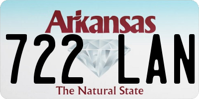AR license plate 722LAN