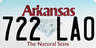 AR license plate 722LAO