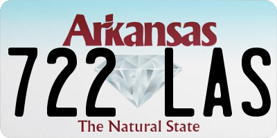 AR license plate 722LAS