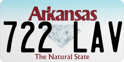 AR license plate 722LAV