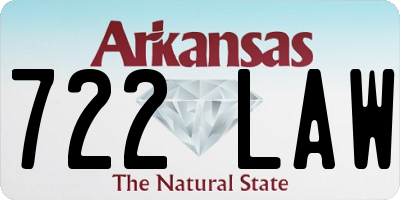 AR license plate 722LAW