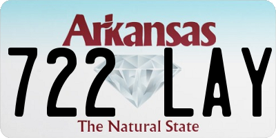 AR license plate 722LAY