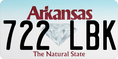 AR license plate 722LBK