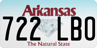 AR license plate 722LBO