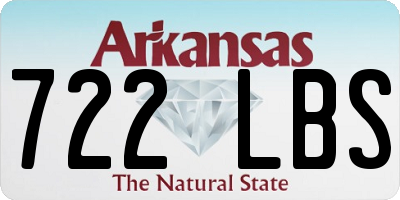 AR license plate 722LBS