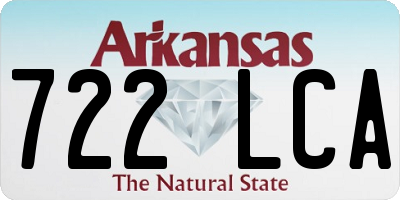 AR license plate 722LCA