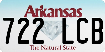 AR license plate 722LCB