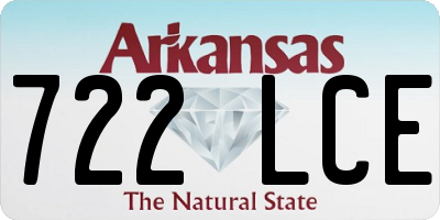 AR license plate 722LCE