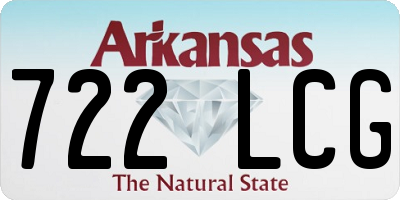 AR license plate 722LCG