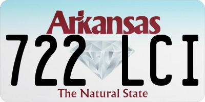 AR license plate 722LCI