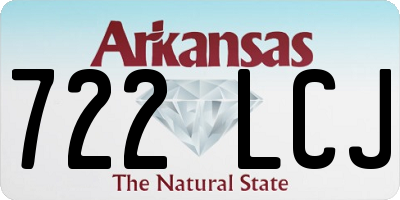 AR license plate 722LCJ