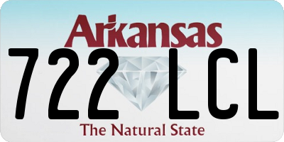 AR license plate 722LCL