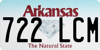 AR license plate 722LCM