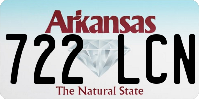 AR license plate 722LCN