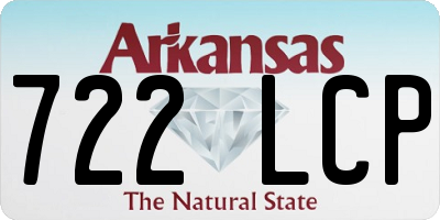AR license plate 722LCP