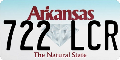 AR license plate 722LCR