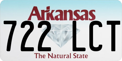 AR license plate 722LCT