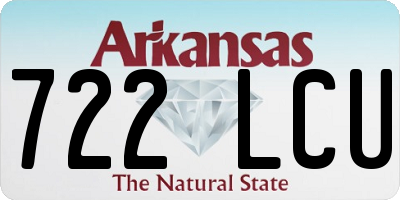 AR license plate 722LCU