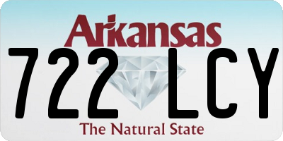AR license plate 722LCY